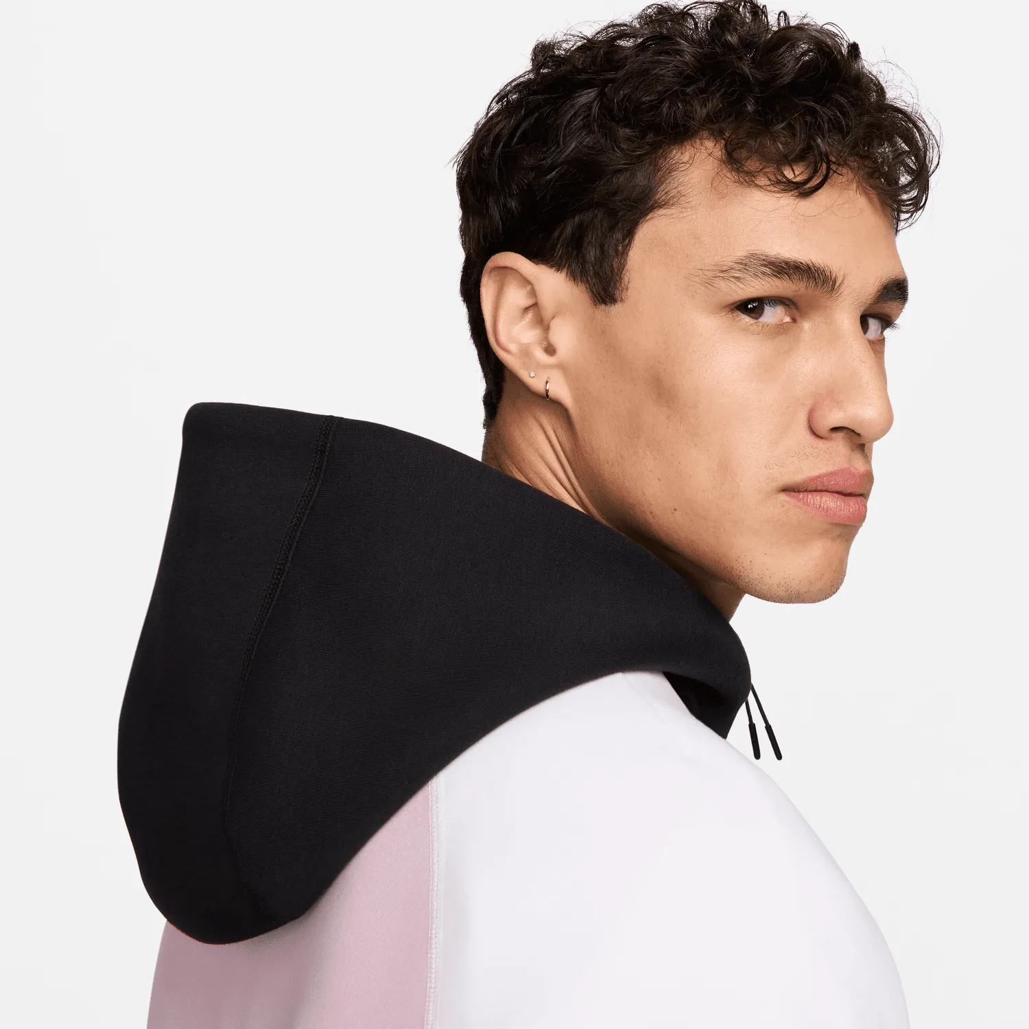 Sweat Nike Tech Fleece Windrunner - Rose/Noir/Blanc