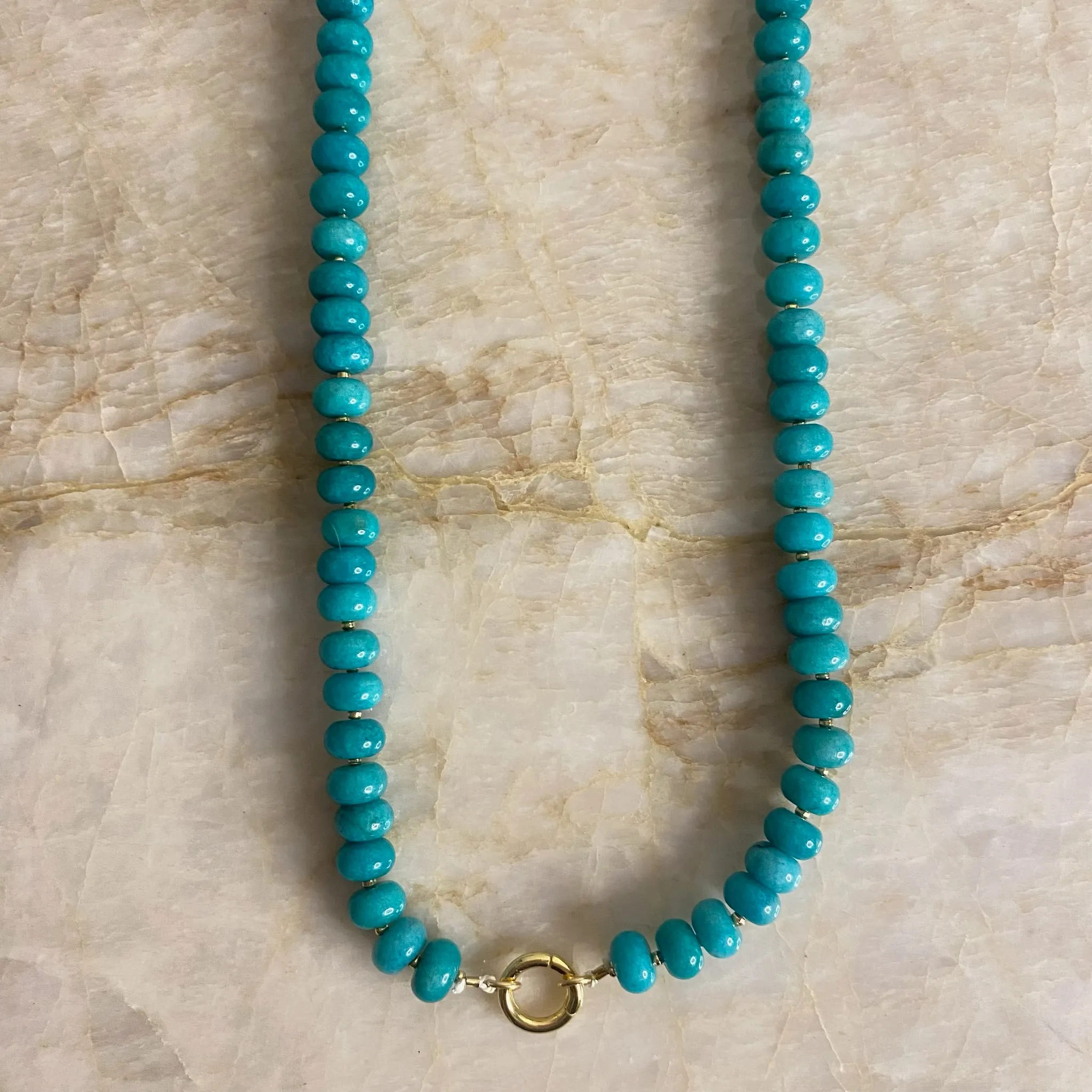 Sweetie Clasp Necklace- Turquoise