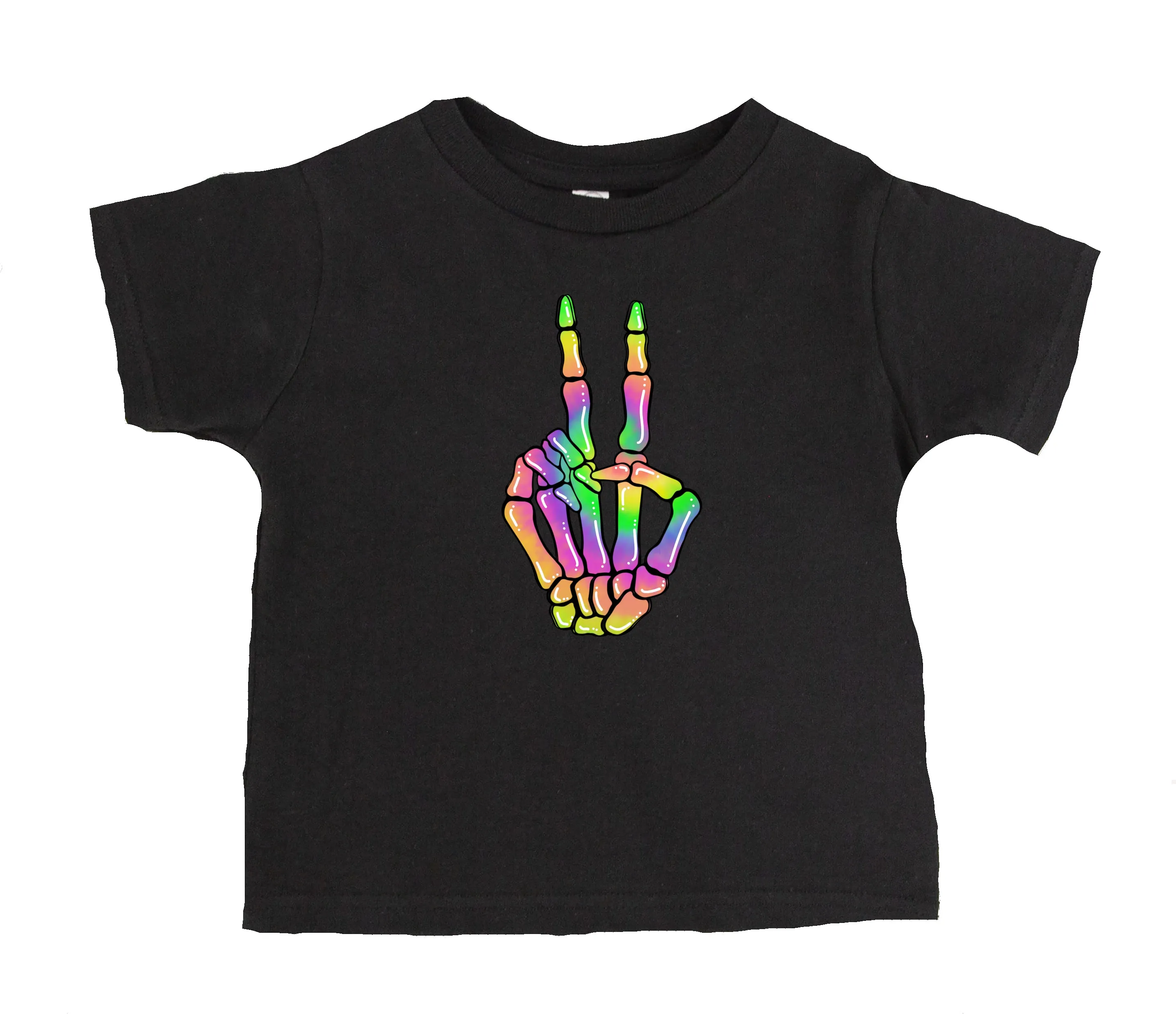 Tie Dye Skeleton Hand T-Shirt