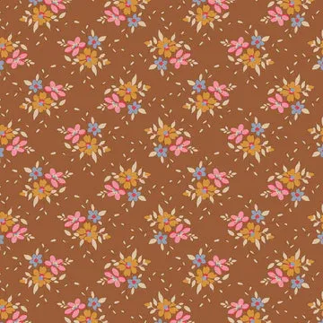 TILDA Creating Memories - 130143 Frida Brown - Sold in 1/2 yard increments