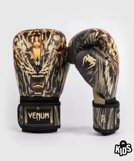 Venum Tiger Kids Boxing Gloves - Black/Neon Orange