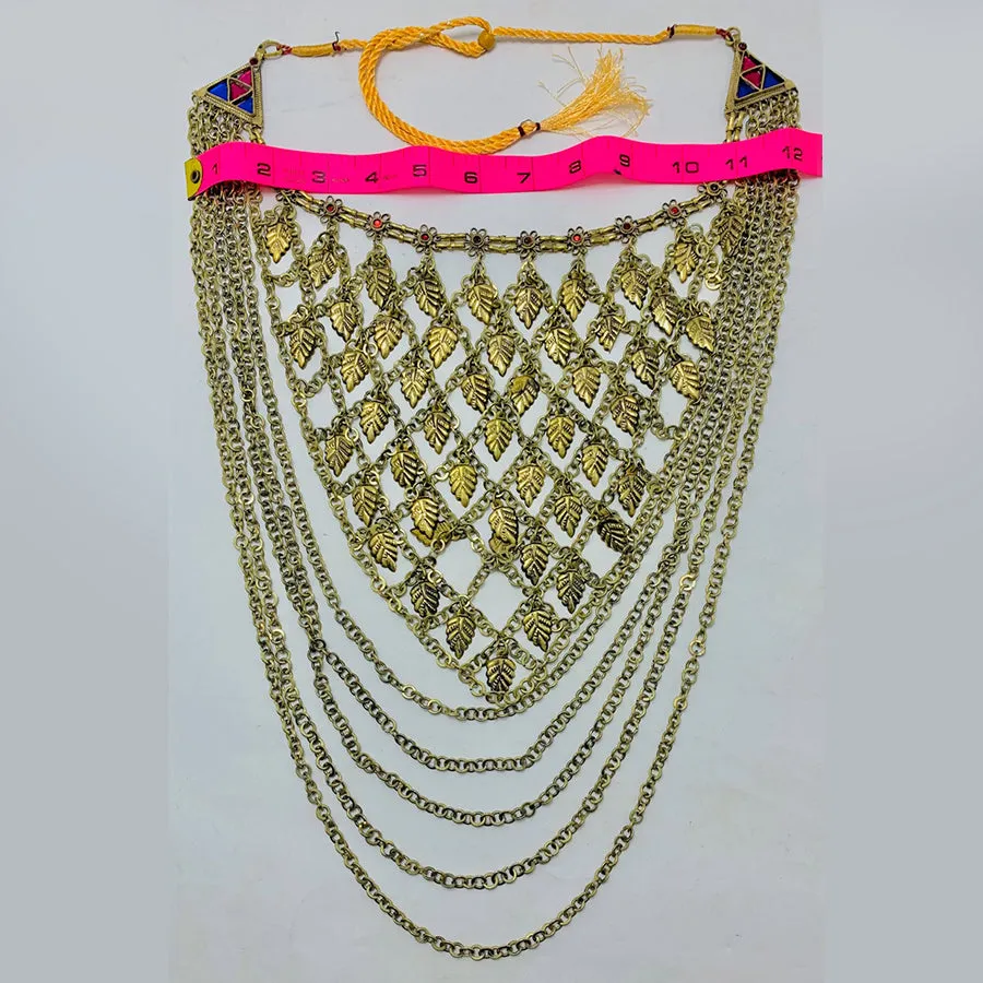 Vintage Oversized Multi Strands Bib Necklace