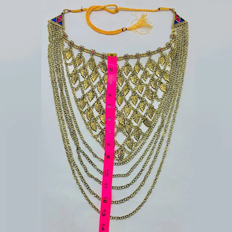 Vintage Oversized Multi Strands Bib Necklace