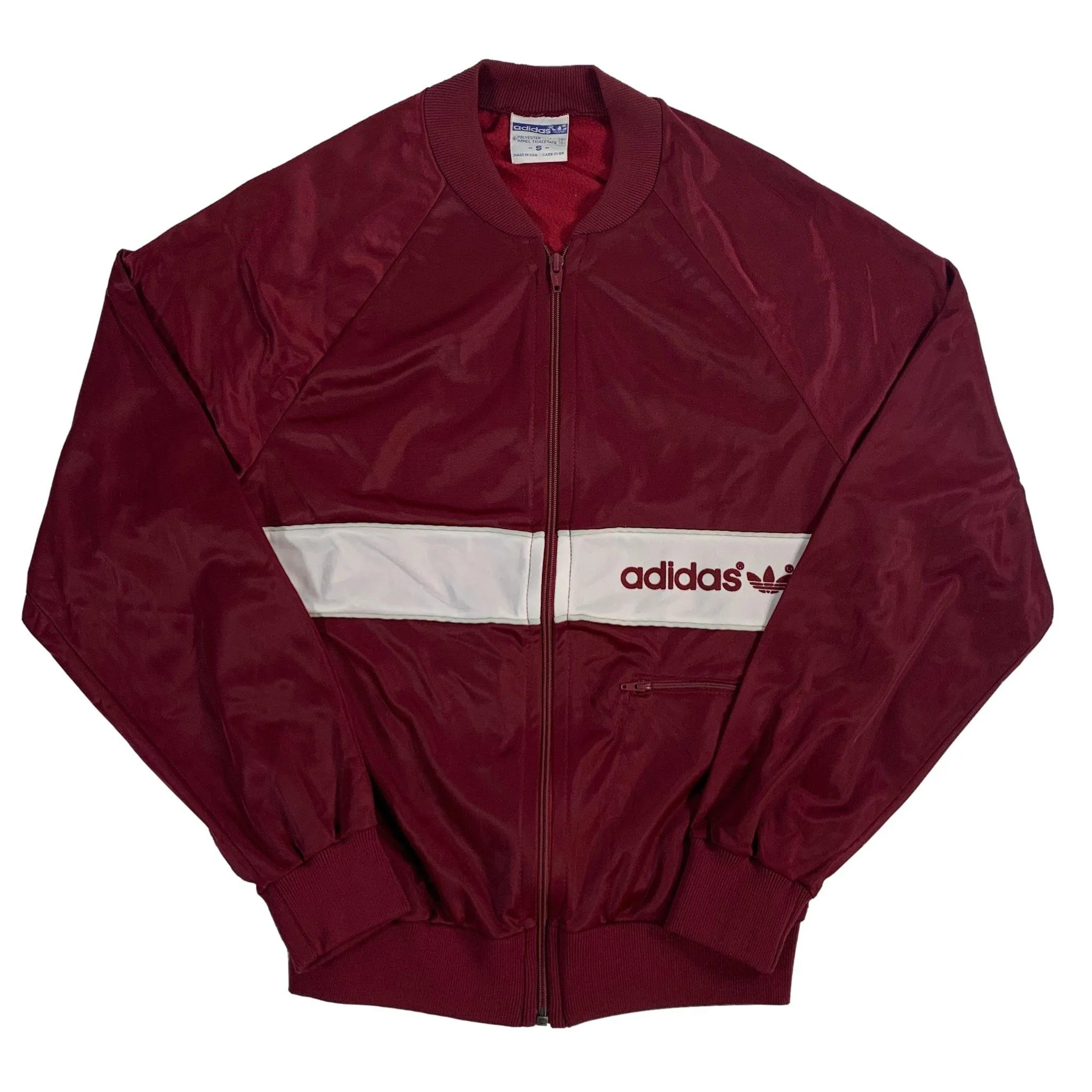 Vintage Satin Adidas Trefoil "Bomber" Jacket