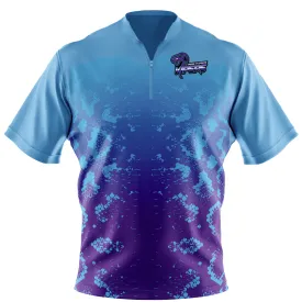 Vipers Short Sleeve Quarter Zip - Purple/Carolina Fade