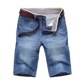 West Louis™ Men's Solid Denim Shorts