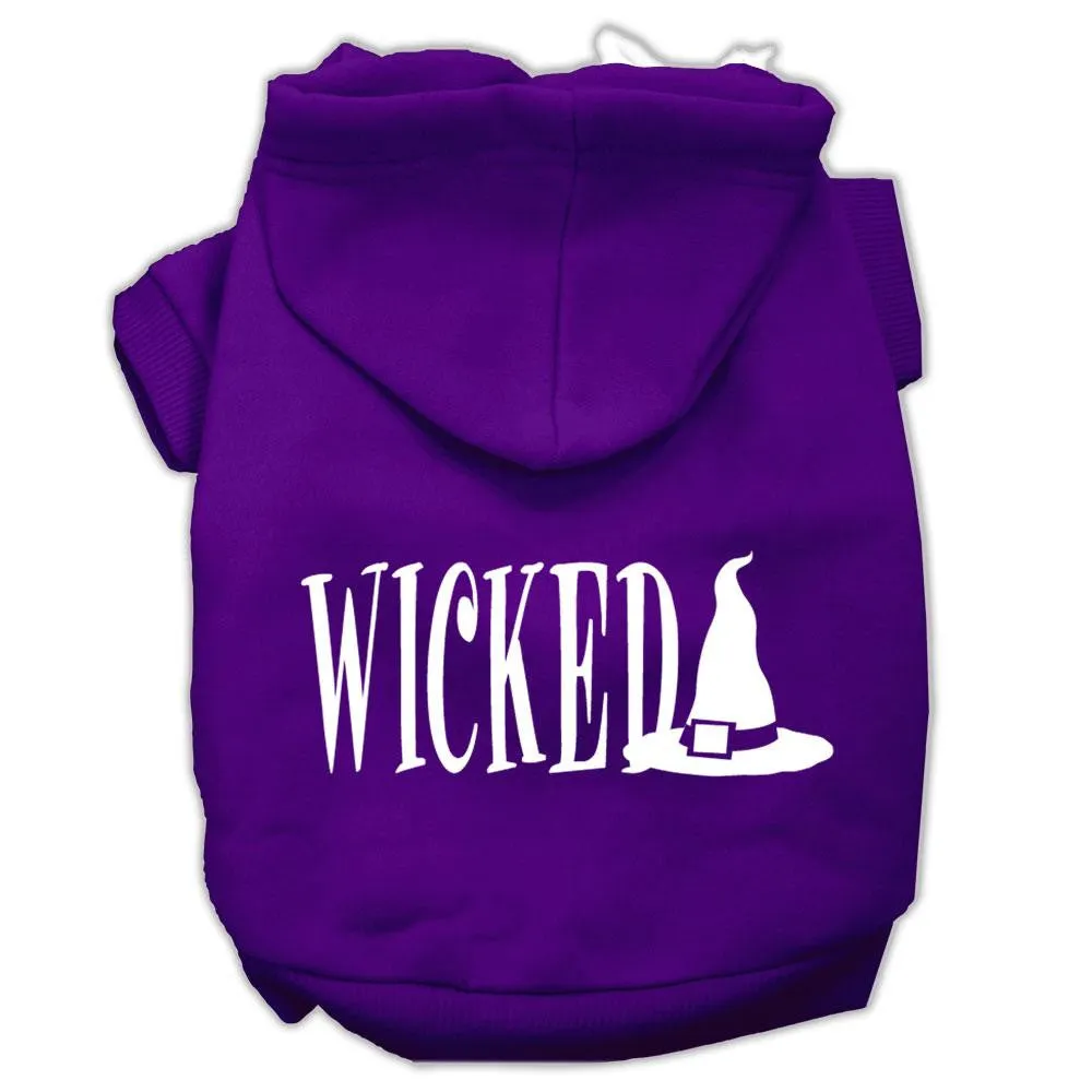 Wicked Screen Print Pet Hoodies Purple Size XS (8)