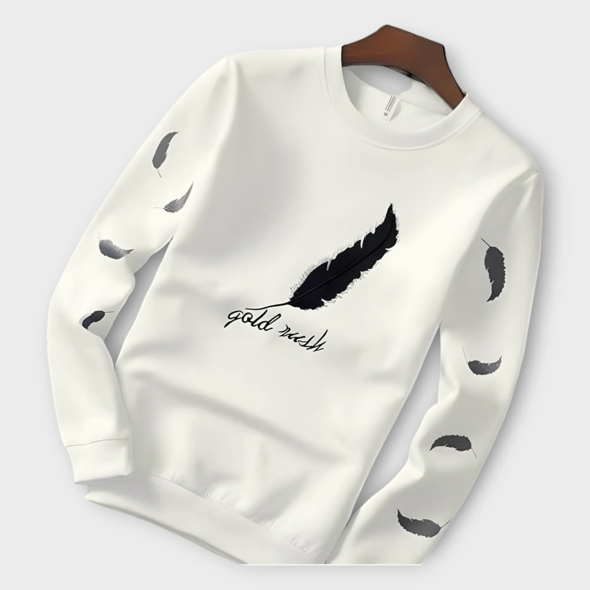 Winter White Printed Sweatshirt