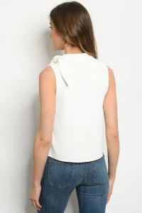 Winter White Summer Top