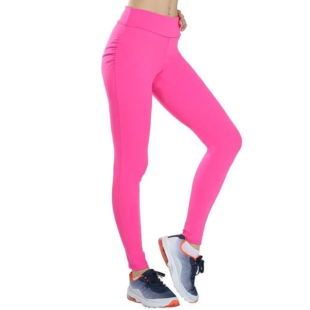 Women Fashion High Waist Workout Polyester Leggings