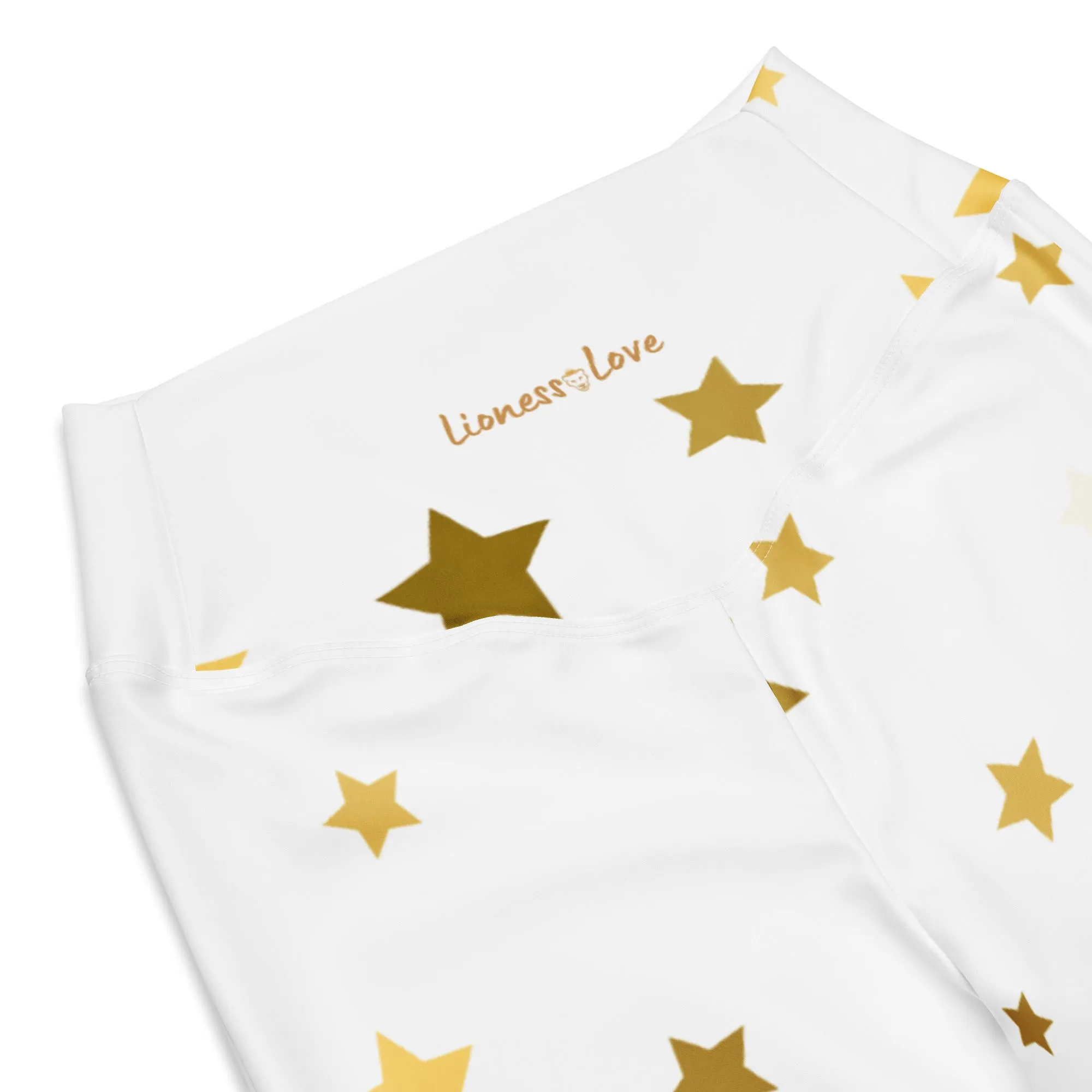 Women’s Gold Star Flare Leggings, lioness-love