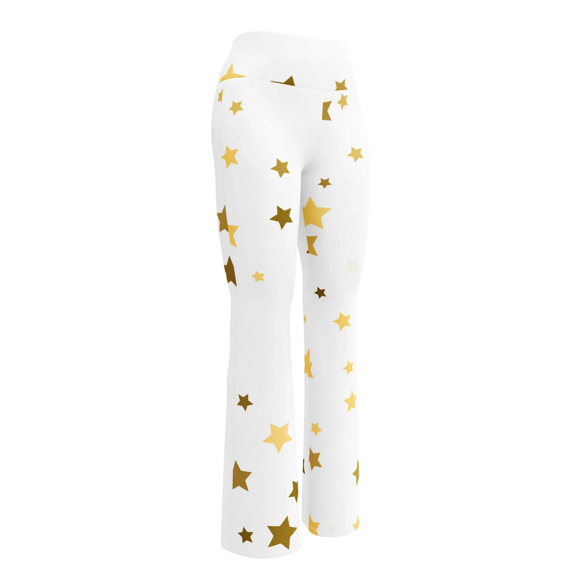 Women’s Gold Star Flare Leggings, lioness-love