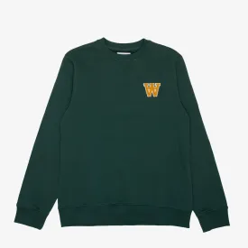 Wood Wood Tye AA patches sweatshirt Forest green