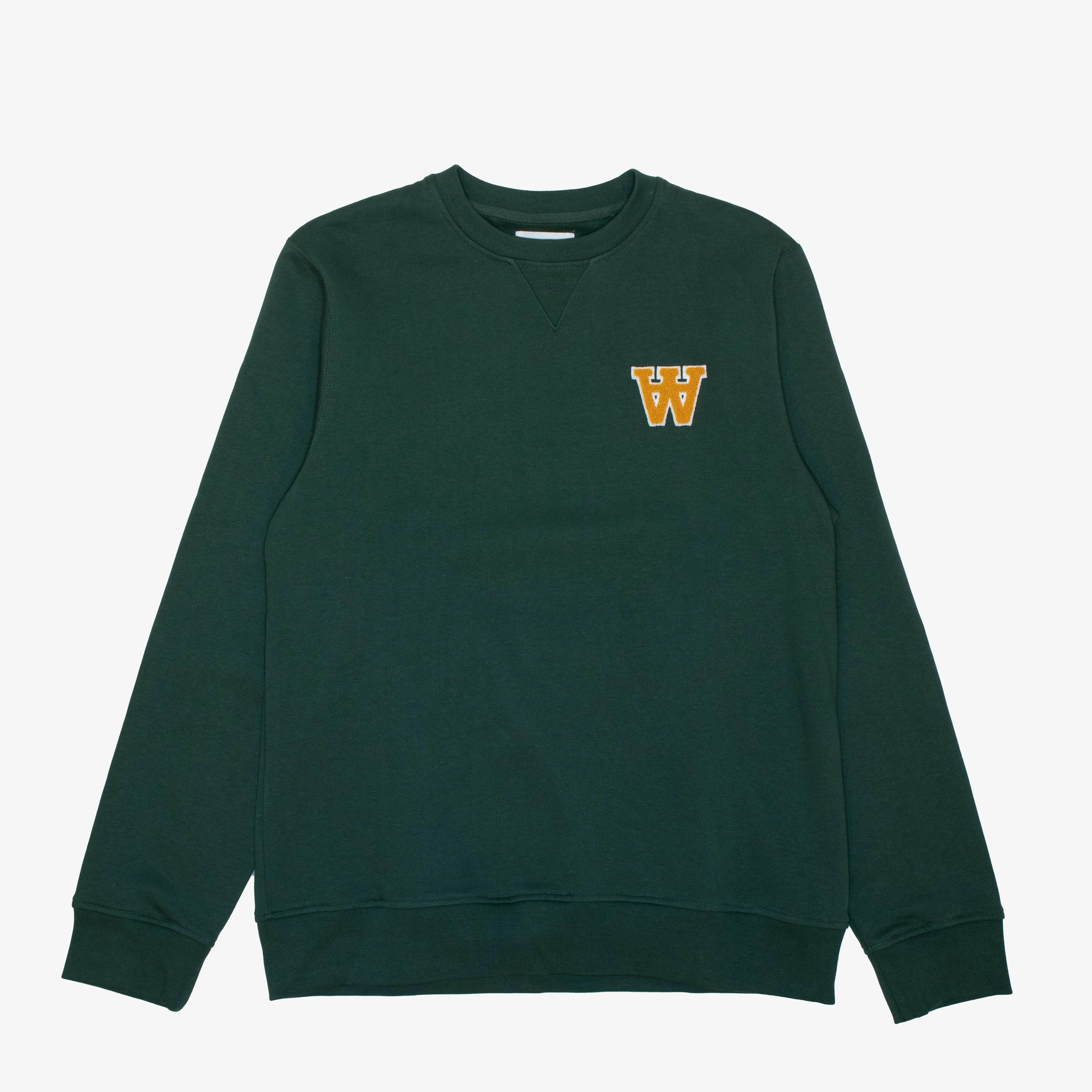 Wood Wood Tye AA patches sweatshirt Forest green