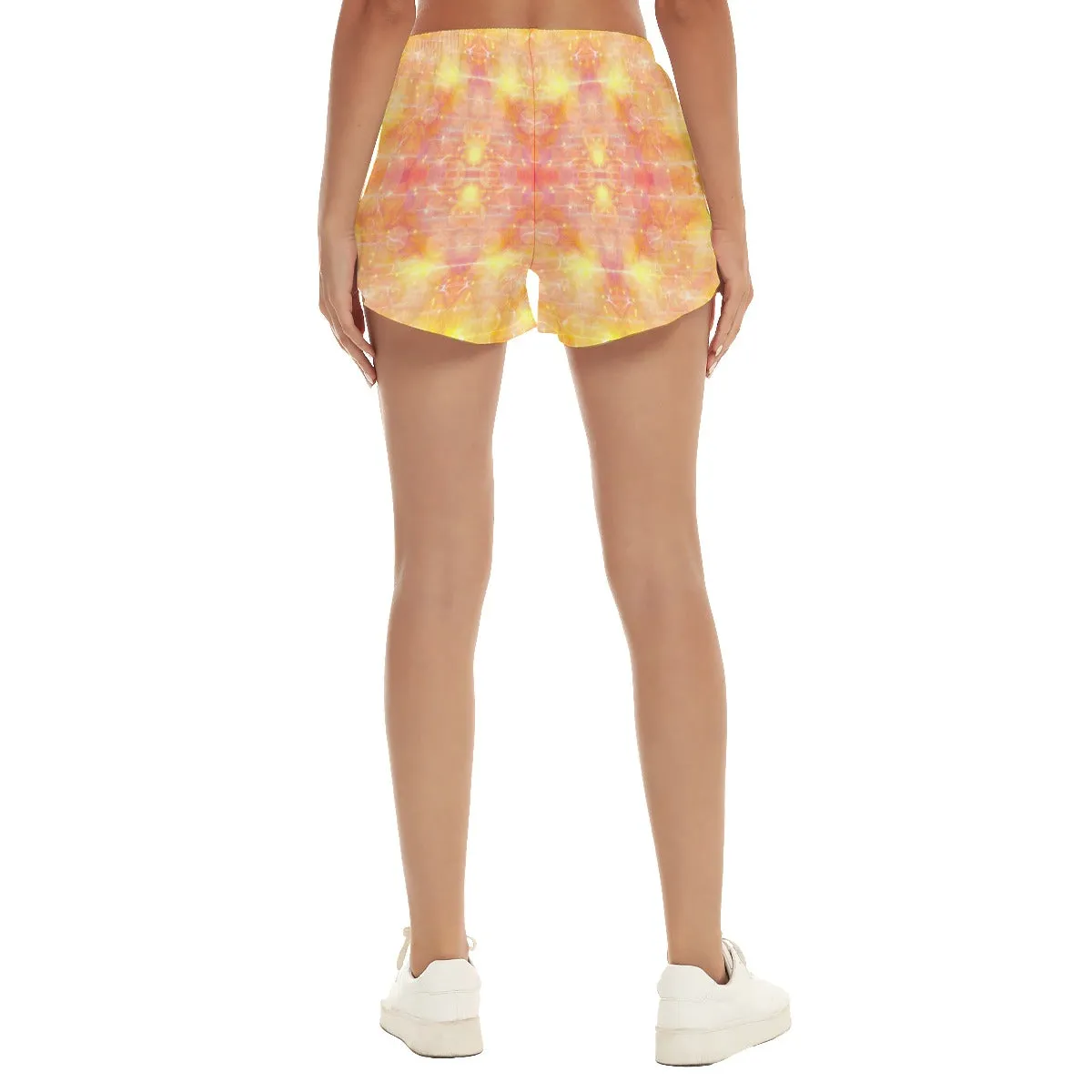 Yellow Love Beach Shorts with Pockets up to 5 XL