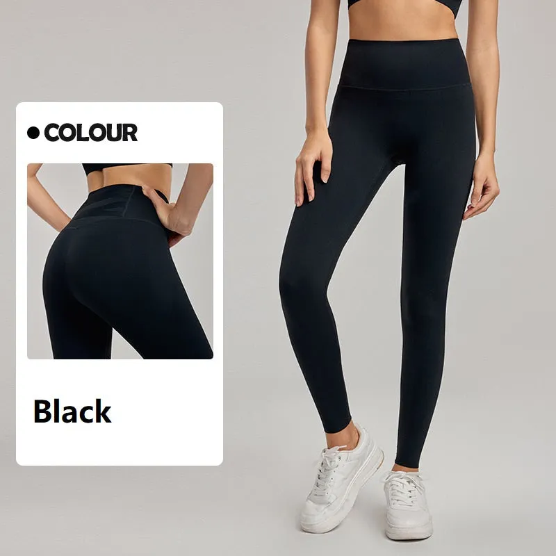 Yoga Pants Women's High Waist Composite Sports Leggings Antibacterial Adjustable Fitness Pants