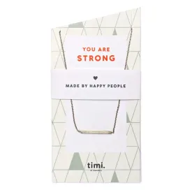 You are Strong Bar Necklace