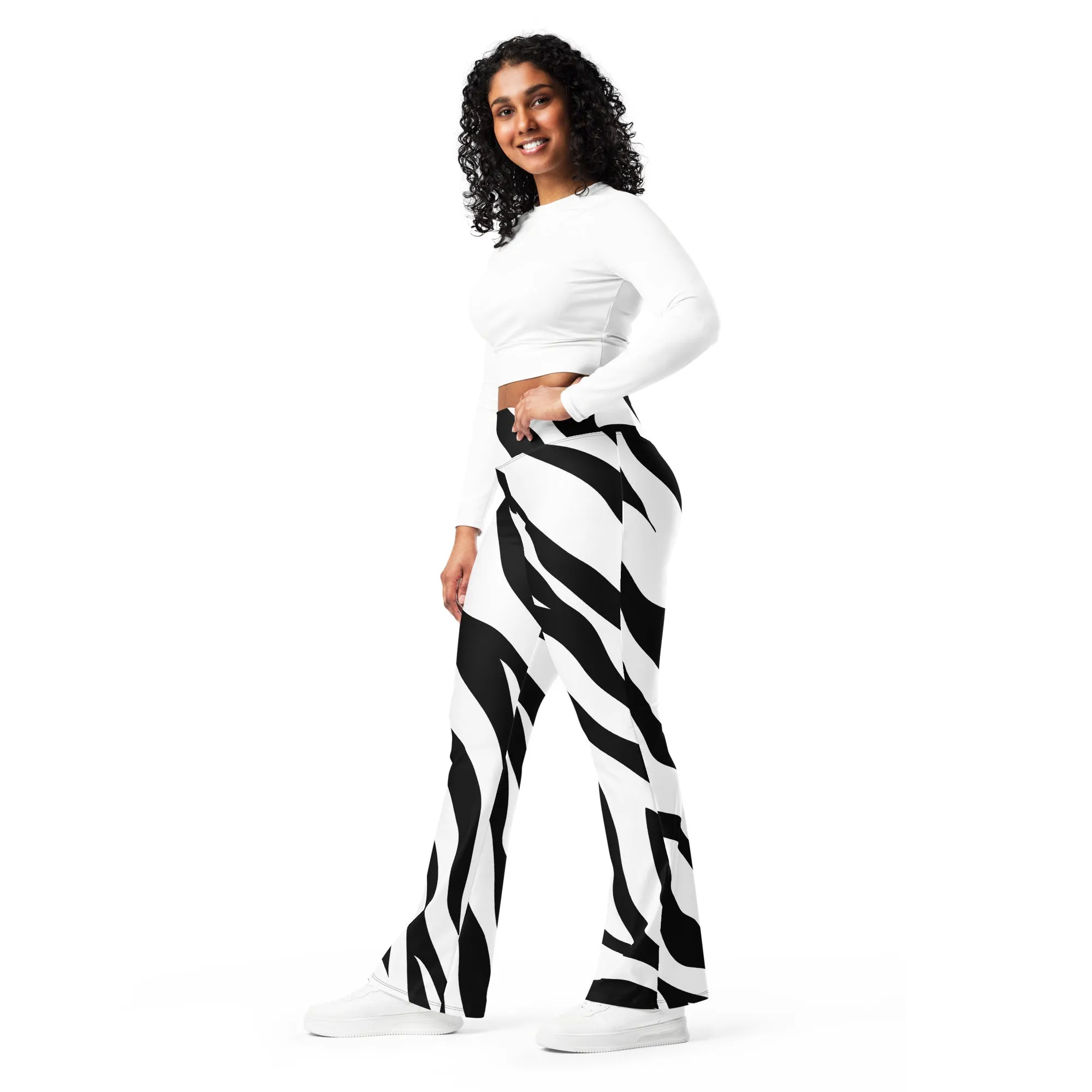 Zebra Print Flare Leggings, lioness-love